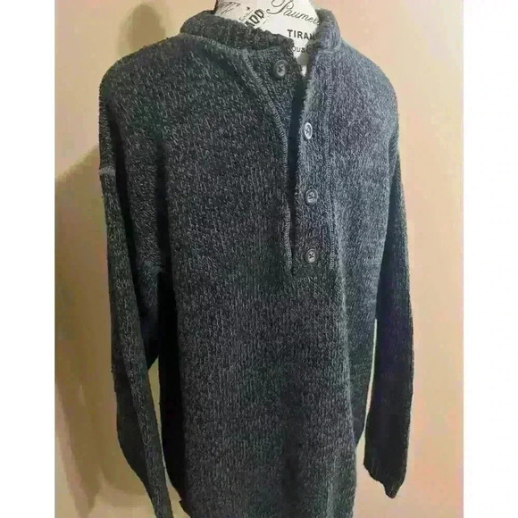 VTG American Eagle Outfitters 1980’s Knit Cotton Sweater Dark Gray Mens Medium - Picture 3 of 7